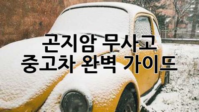 🚗 곤지암 무사고 중고차 완벽 가이드! ✨